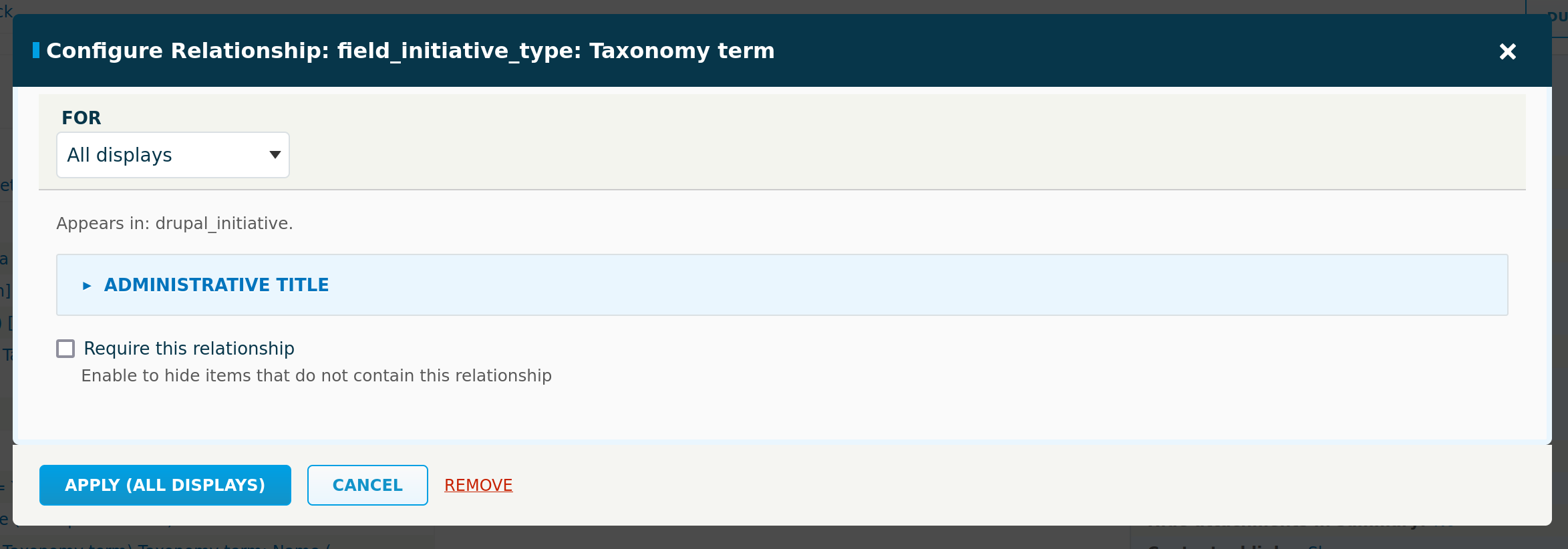 Add views relationship