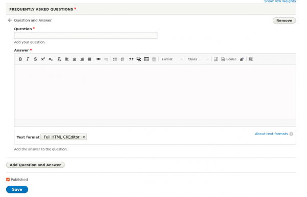 FAQ Content Type In Drupal
