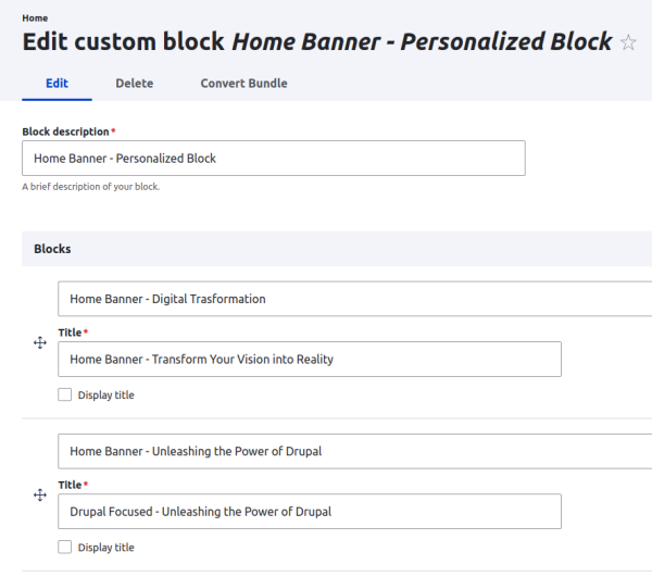 Personalized Block - Drupal