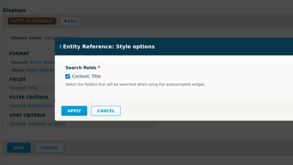 Content title in views