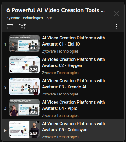 Demo videos we have created with these tools