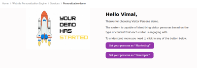 Visitor Persona Demo